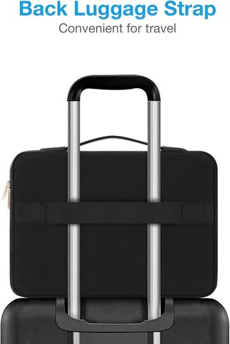 MOSISO Compatible with MacBook Air 13 inch Case 2024 2023 2022 M3 A3113 M2 A2681, Plastic Hard Case&Keyboard Cover&Screen Film&Pouch&Bag with Horizontal Pockets&Small Case&Belt, Crystal Clear&Black in Saudi Arabia