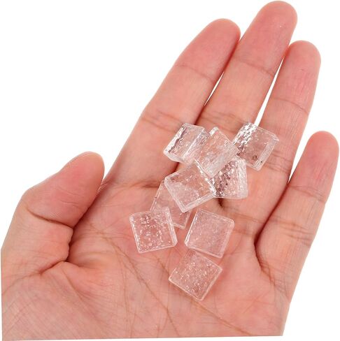 20pcs Clear Glass Bricks for Dollhouse Realistic Miniature Building Supplies DIY Decoration for Micro Scenes for Dollhouse Accessories and Crafts in Saudi Arabia