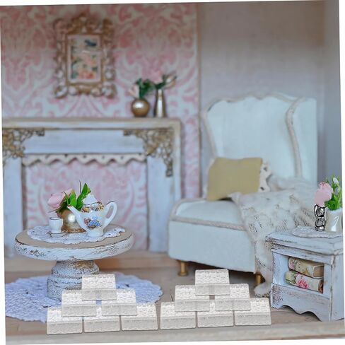 20pcs Clear Glass Bricks for Dollhouse Realistic Miniature Building Supplies DIY Decoration for Micro Scenes for Dollhouse Accessories and Crafts in Saudi Arabia