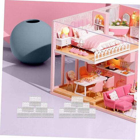 20pcs Clear Glass Bricks for Dollhouse Realistic Miniature Building Supplies DIY Decoration for Micro Scenes for Dollhouse Accessories and Crafts in Saudi Arabia