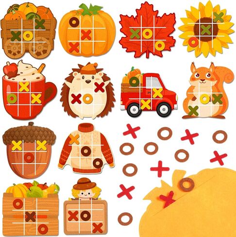 Capoda 24 Pack Fall Party Favors Pumpkin Maple Strategic Board Game Autumn Adumn Desciving Desk Toys for Fall Goody Bag Stuffers Autumn Birthday Party Gift (لطيف) in Saudi Arabia