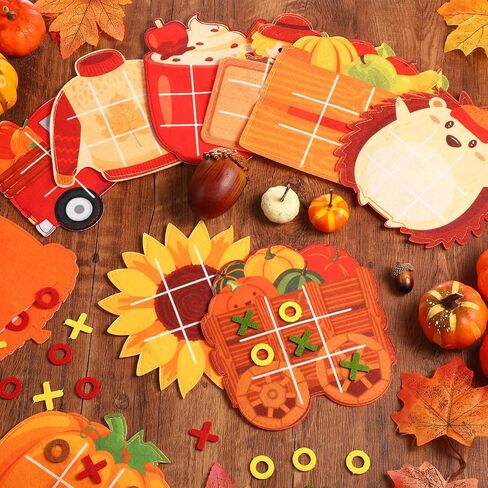 Capoda 24 Pack Fall Party Favors Pumpkin Maple Strategic Board Game Autumn Adumn Desciving Desk Toys for Fall Goody Bag Stuffers Autumn Birthday Party Gift (لطيف) in Saudi Arabia