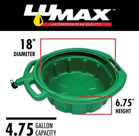 LUMAX Green 3.75 Gallon Plastic Oil Drain Pan, LX-1631 in Kuwait