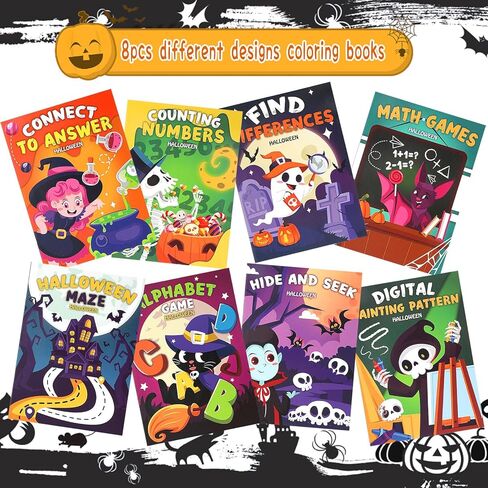 CCINEE 32pcs Mini Halloween Coloring Books, Coloring Booklets for Kids Halloween Party Favors Treat Or Trick Candy Bags Fillers for School Activity in Saudi Arabia