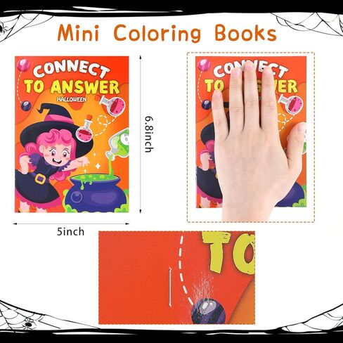 CCINEE 32pcs Mini Halloween Coloring Books, Coloring Booklets for Kids Halloween Party Favors Treat Or Trick Candy Bags Fillers for School Activity in Saudi Arabia
