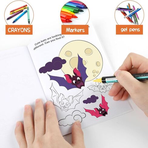 CCINEE 32pcs Mini Halloween Coloring Books, Coloring Booklets for Kids Halloween Party Favors Treat Or Trick Candy Bags Fillers for School Activity in Saudi Arabia