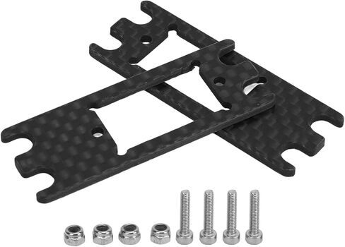 plplaaoo 2PCS Lightweight Carbon Fiber Servo Adapter Plate for VS4-10 PRO | Servo Mount Upgrade for 1/10 Scale RC Cars | Enhances Steering Compatibility and Performance in Saudi Arabia