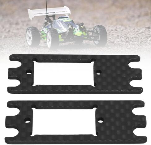 plplaaoo 2PCS Lightweight Carbon Fiber Servo Adapter Plate for VS4-10 PRO | Servo Mount Upgrade for 1/10 Scale RC Cars | Enhances Steering Compatibility and Performance in Saudi Arabia