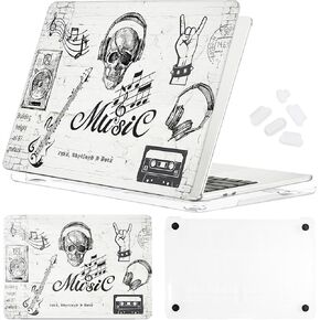 علبة تصميم الجمجمة متوافقة مع MacBook Air 13 Inch Case 2020 2019 2018 A1932 A2179 A2337 M1 ، غطاء القشرة الصلبة للحماية الكاملة ، الطراز القوطي in Kuwait