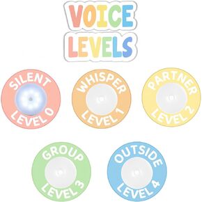 مغناطيس ملصق الرسم البياني مستوى الصوت للفصول الدراسية مع 5 حزمة LED مصابيح الصنبور المغناطيسية مستوى الضوضاء المغناطيسية مخطط أدوات إدارة الفصول الدراسية للمدرسة الابتدائية العودة إلى المدرسة in Kuwait