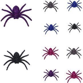 10Pcs Halloween Glitter Spider Decorations Prank Spooky Eve Spirit Ghost Escape Decor Halloween Pranks Party Supplies in Saudi Arabia