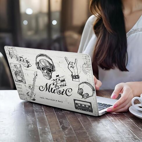 علبة تصميم الجمجمة متوافقة مع MacBook Air 13 Inch Case 2020 2019 2018 A1932 A2179 A2337 M1 ، غطاء القشرة الصلبة للحماية الكاملة ، الطراز القوطي in Kuwait