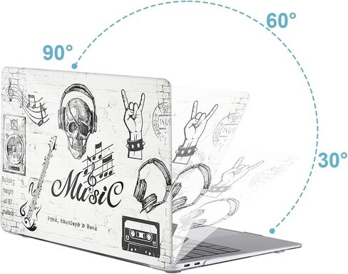 علبة تصميم الجمجمة متوافقة مع MacBook Air 13 Inch Case 2020 2019 2018 A1932 A2179 A2337 M1 ، غطاء القشرة الصلبة للحماية الكاملة ، الطراز القوطي in Kuwait