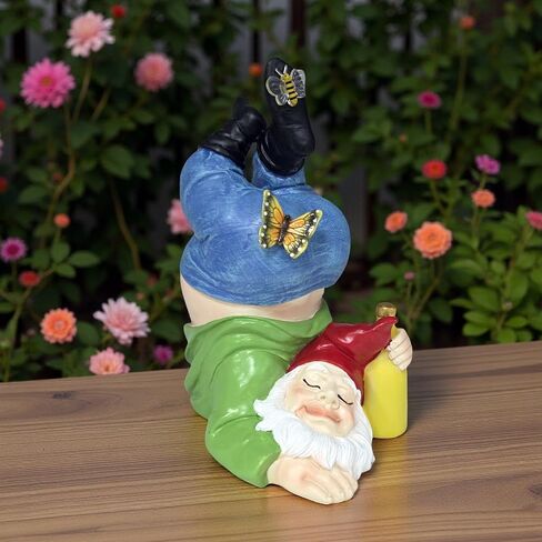 Gnome Hide a Key Outside Funny Dwarf Key Hider Outdoor Containers Box For House Spare Keys Secret Compartment Storage Yard Patio Lawn Ornament Decorations Christmas Garden Gifts in Saudi Arabia