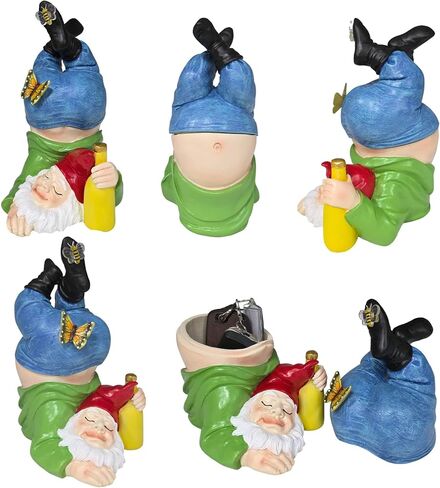 Gnome Hide a Key Outside Funny Dwarf Key Hider Outdoor Containers Box For House Spare Keys Secret Compartment Storage Yard Patio Lawn Ornament Decorations Christmas Garden Gifts in Saudi Arabia