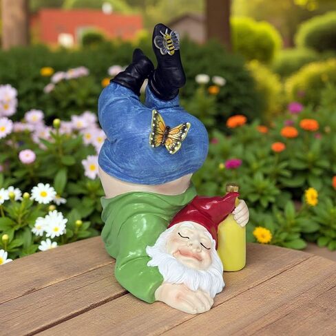 Gnome Hide a Key Outside Funny Dwarf Key Hider Outdoor Containers Box For House Spare Keys Secret Compartment Storage Yard Patio Lawn Ornament Decorations Christmas Garden Gifts in Saudi Arabia