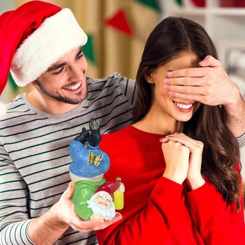 Gnome Hide a Key Outside Funny Dwarf Key Hider Outdoor Containers Box For House Spare Keys Secret Compartment Storage Yard Patio Lawn Ornament Decorations Christmas Garden Gifts in Saudi Arabia