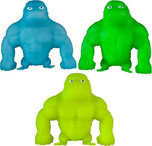 ORB Mega GLOW IN THE DARK Funkee Monkee 3 Pack - Stretchy, Squishy, Funny, Colorful Glowing Monkeys - Perfect to Squeeze for Stress Relief - Fun Collectible Sensory and Fidget Toys for Kids and Adults in Saudi Arabia