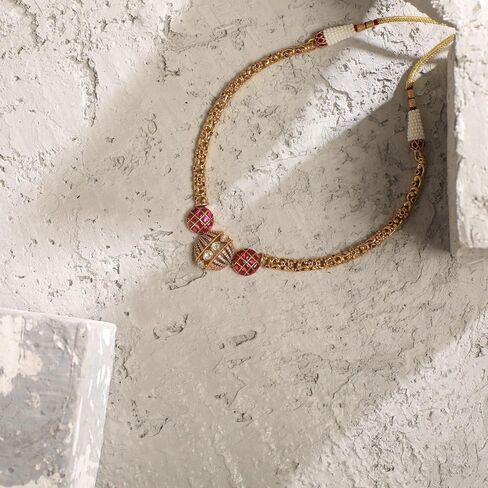 TARINIKA Sterling Silver Round Choker Necklace with Hasli-style tribal Design - Silver Chain Necklace for Women | Perfect for Ethnic occasions | Indian jewelry sets for women in Saudi Arabia
