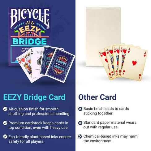 أوراق اللعب الممتازة للدراجات مع لعبة وتطبيق Bonus-Deck Standard Poker مع 52 بطاقة ، و 2 Jokers ، وبطاقتين للقاعدة ، وملاءمة Air-Cushion-أحباء الصديقة للبيئة ، ودائم البطاقات in Saudi Arabia