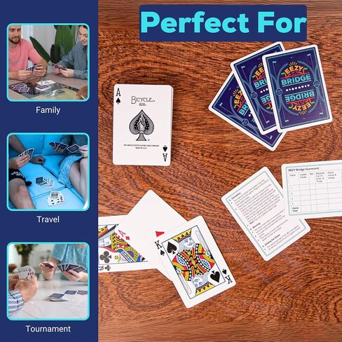 أوراق اللعب الممتازة للدراجات مع لعبة وتطبيق Bonus-Deck Standard Poker مع 52 بطاقة ، و 2 Jokers ، وبطاقتين للقاعدة ، وملاءمة Air-Cushion-أحباء الصديقة للبيئة ، ودائم البطاقات in Saudi Arabia