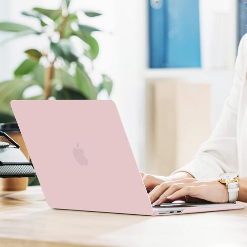 MOSISO Compatible with MacBook Air 13 inch Case 2024 2023 2022 M3 A3113 M2 A2681 Touch ID, Plastic Hard Case&Keyboard Cover&Screen Film&Pouch Compatible with MacBook Air 13.6 inch Case&Bag, Baby Pink in Saudi Arabia