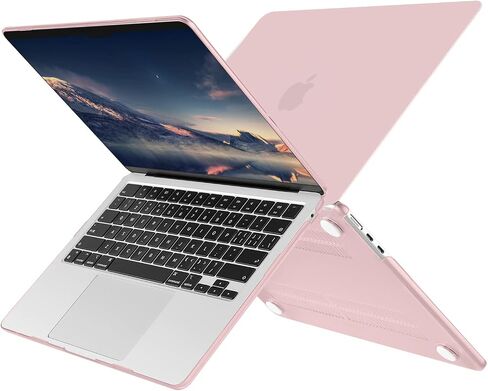 MOSISO Compatible with MacBook Air 13 inch Case 2024 2023 2022 M3 A3113 M2 A2681 Touch ID, Plastic Hard Case&Keyboard Cover&Screen Film&Pouch Compatible with MacBook Air 13.6 inch Case&Bag, Baby Pink in Saudi Arabia