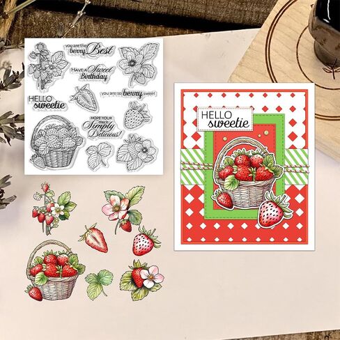 Christmas Clear Stamps Poinsettia Xmas Gifts Transparent Silicone Stamp Ink Stamps Seal for Card Making DIY Scrapbooking Decoration Photo Album Crafts 5.9x7.87inch (Christmas) in Saudi Arabia