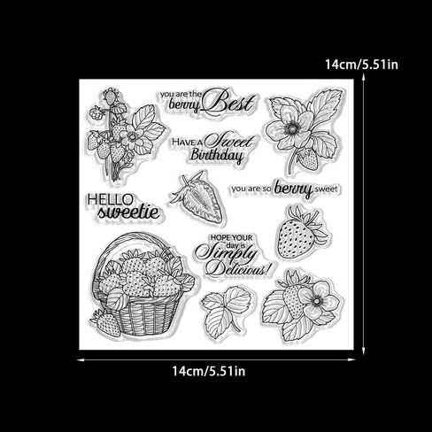 Christmas Clear Stamps Poinsettia Xmas Gifts Transparent Silicone Stamp Ink Stamps Seal for Card Making DIY Scrapbooking Decoration Photo Album Crafts 5.9x7.87inch (Christmas) in Saudi Arabia