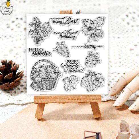 Christmas Clear Stamps Poinsettia Xmas Gifts Transparent Silicone Stamp Ink Stamps Seal for Card Making DIY Scrapbooking Decoration Photo Album Crafts 5.9x7.87inch (Christmas) in Saudi Arabia