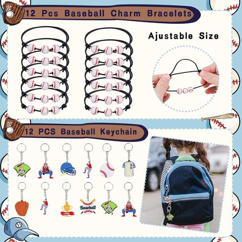 Gifts2U Baseball Party Favors Supplies, 146 Pcs Baseball Themed Goodie Bags Stuffers with Bracelets, Tattoos, Stickers, Mini Ball and Cars Toys, Gifts Bulk for Team Kids Birthday Party. in Saudi Arabia