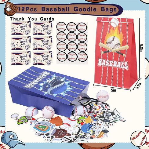 Gifts2U Baseball Party Favors Supplies, 146 Pcs Baseball Themed Goodie Bags Stuffers with Bracelets, Tattoos, Stickers, Mini Ball and Cars Toys, Gifts Bulk for Team Kids Birthday Party. in Saudi Arabia