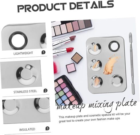 Safigle Makeup خلط صينية ملعقة ملعقة الصفيحة لمادة مستحضرات التجميل أصباغ الأظافر مضغوطة in Saudi Arabia