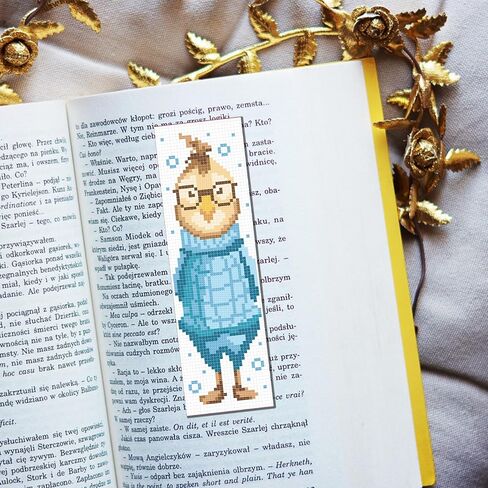 FREEBLOSS 6 Set Cross Stitch Bookmark Kit Stamped Cross Stitch Kit for Beginners Fairy Tale Animals Embroidery Set with Instruction for Adults 8"*2.4" in Saudi Arabia