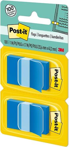 3M 680BE2 Post-It Page Flags in Dispenser, 1-Inch Size, Blue, 100 Flags/Pack in Saudi Arabia