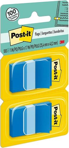 3M 680BE2 Post-It Page Flags in Dispenser, 1-Inch Size, Blue, 100 Flags/Pack in Saudi Arabia