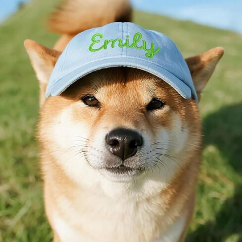 Personalized Hats for Dogs with Embroidered Name Custom Small Medium Large Dog Cat Hat with Ear Holes Adjustable Dog Cap in Kuwait