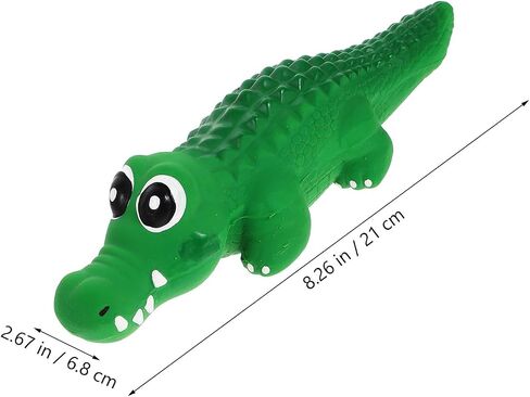 لعبة Logofun Doceaky Toy Latex Crocodile Dog Puting Toy Latex Puppy Toy Toy With Squeaker Cartoon Animal Toy for Pet Supplies - Green in Saudi Arabia