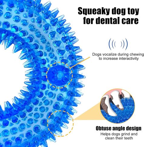 Andiker Squeaky Dog Toy, Safe TPR Chewable Dog Toys for Teeth Grinding&Cleaning Dog Fetch Toys for Enhancing Interactivity Outdoor Suitable for All Dog Sizes Puppy’s Gifts and Dog Lovers (Small) in Saudi Arabia