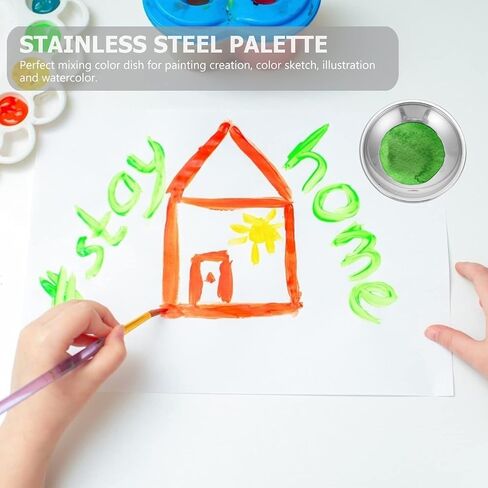 Artibetter 10pcs ألوان خلط طبق للفن صينية طلاء متينة للطلاب الفنانين من السهل تنظيف تصميم خفيف الوزن لرسم الطلاء in Saudi Arabia