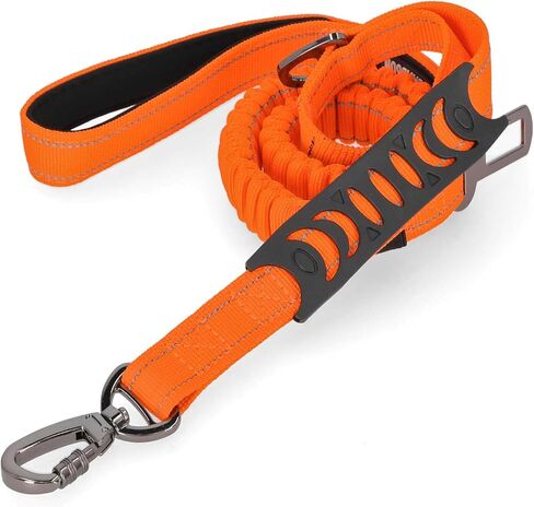 Harley -Davidson Flex Dog Leash ، Nylon Strap & Rubber Grip Handle - Orange in Saudi Arabia