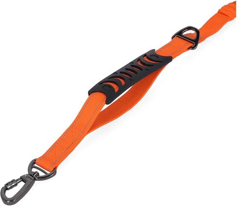 Harley -Davidson Flex Dog Leash ، Nylon Strap & Rubber Grip Handle - Orange in Saudi Arabia