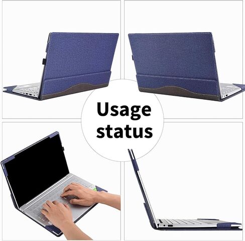 for HP ProBook 440/445 G11 Notebook Edition Computer Case｜for HP Elite X360 1040 G9 2-in-1 Leather Case and Elite X360 1040 G10 PU Leather Computer Bag (Dark Blue) in Saudi Arabia