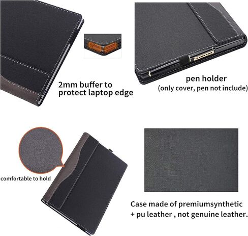 for HP ProBook 440/445 G11 Notebook Edition Computer Case｜for HP Elite X360 1040 G9 2-in-1 Leather Case and Elite X360 1040 G10 PU Leather Computer Bag (Dark Blue) in Saudi Arabia