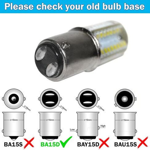 HQRP 110V مصباح LED مصباح أبيض بارد أبيض متوافق مع المغني 2505/2515/2517/2530/2543/3101/3102/3103/3105/3270/3314/3317 آلة الخياطة in Kuwait