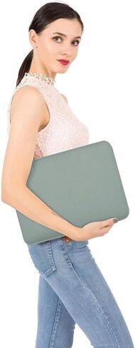 MOSISO Compatible with MacBook Pro 16 inch Case 2024-2021 M3 A2991 M2 A2780 M1 A2485, Neoprene Sleeve Bag&Plastic Hard Cased&Keyboard Cover&Screen Protector&Storage Bag, Antique Green in Saudi Arabia