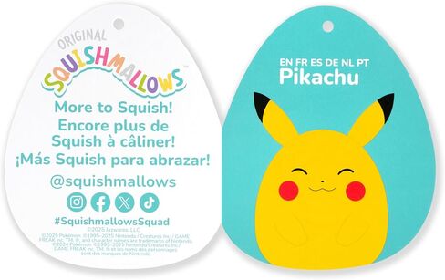 Squishmallows Original 20in Happy Pikachu Pokémon Plush - Ultrasoft الرسمي Jazwares Plush (Jumbo) in Saudi Arabia