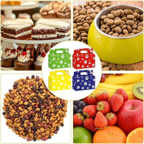 Phoorapace 16 PCS PAW PRINT TERPONT ، DOG PAW PRINT COOKIE CANDY BOXES ، Dog Party Favor Boxes for Puppy Ponster Party Supplies in Kuwait