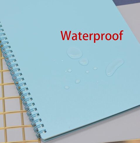 YIKANGHENG 4 Pcs A5 Size Spiral Notebook, 4 Color 8.3 Inch x 5.9 Inch Thick Plastic Hardcover 7mm College Ruled 80 Sheets for Study and Notes (light) in Saudi Arabia