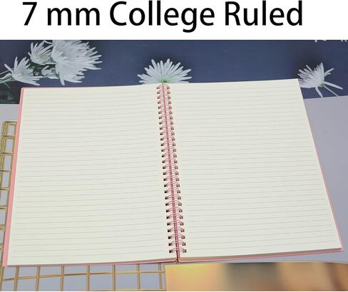 YIKANGHENG 4 Pcs A5 Size Spiral Notebook, 4 Color 8.3 Inch x 5.9 Inch Thick Plastic Hardcover 7mm College Ruled 80 Sheets for Study and Notes (light) in Saudi Arabia